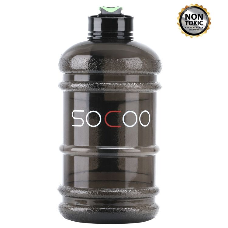 FUNUS Big Water Bottle BPA Free Half Gallon Water Bottle Hydro Jug Reusable Water  Bottle with Straw for Men Women Fitness Sport (Black, 2.2L) – SOCOO