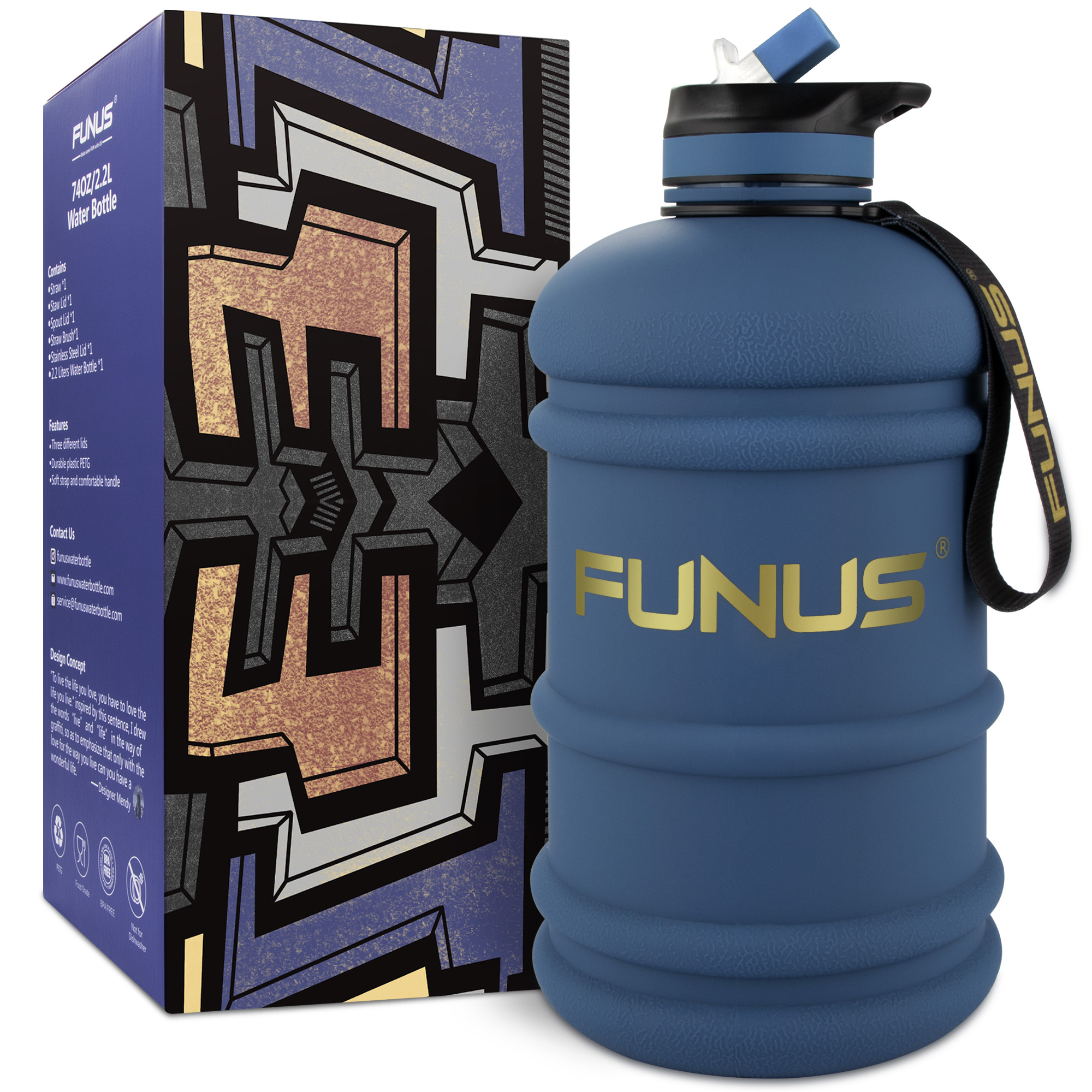 2 Litre Water Bottle for Gym or Sport – FitNet