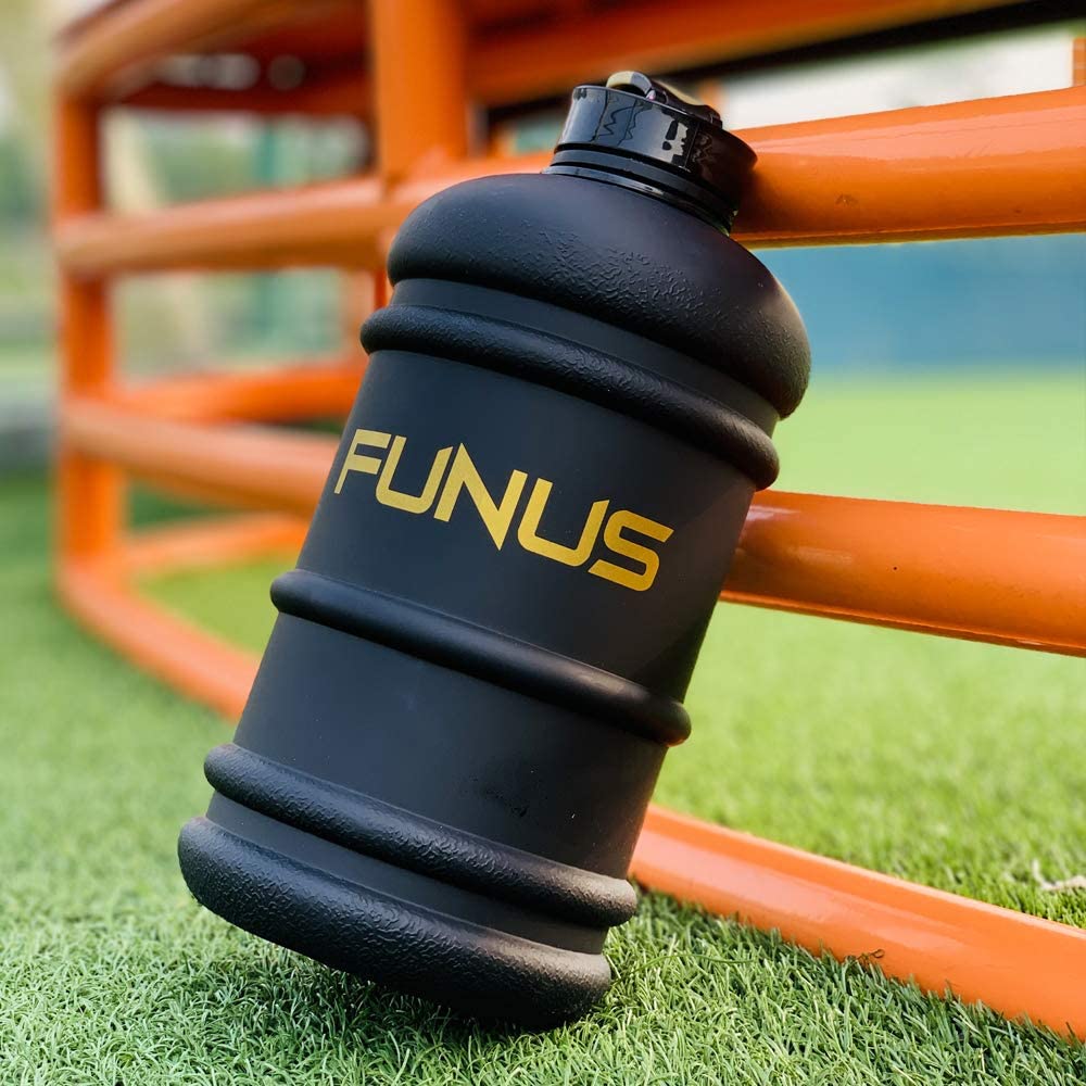 FUNUS Big Water Bottle BPA Free Half Gallon Water Bottle Hydro Jug